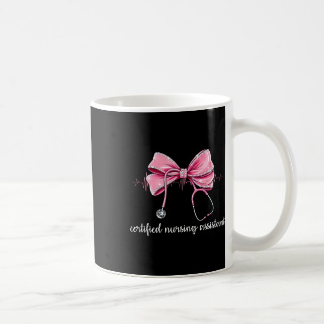 Certified Nursing Istant Cna Stethoscope Coquette  Coffee Mug (Right)