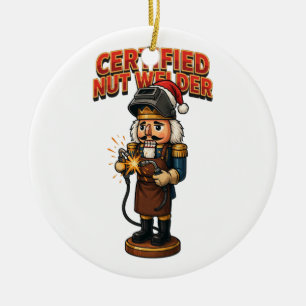 Certified Nutcracker Welder Holiday Professional Ceramic Tree Decoration
