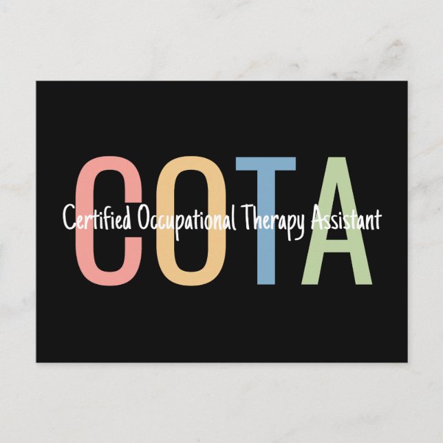 Certified Occupational Therapy Assistant OTA Postcard (Front)