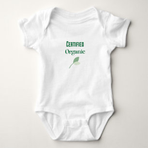 Certified Organic with Leaf Baby Bodysuit