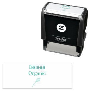 Certified Organic with Leaf Self-inking Stamp