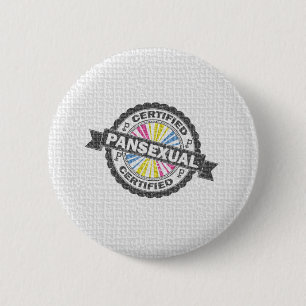Certified Pansexual Stamp 6 Cm Round Badge