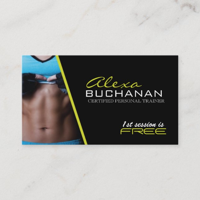 Certified Personal Trainer Business Card (Front)