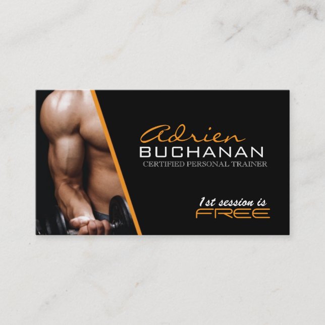 Certified Personal Trainer Business Card (Front)
