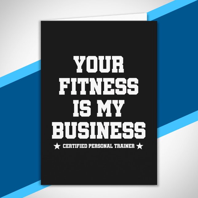 Certified Personal Trainer Fitness Coach Gym Quote Card (Creator Uploaded)