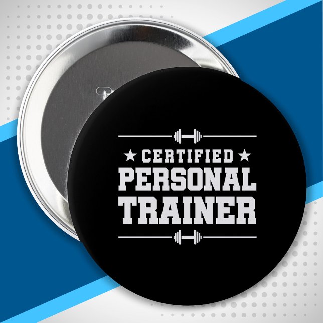 Certified Personal Trainer Fitness Coach Gym Train 10 Cm Round Badge (Creator Uploaded)