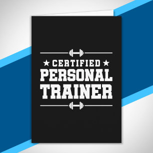 Certified Personal Trainer Fitness Coach Gym Train Card