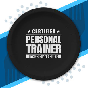 Certified Personal Trainer Gym Quote Fitness Coach Paper Plate