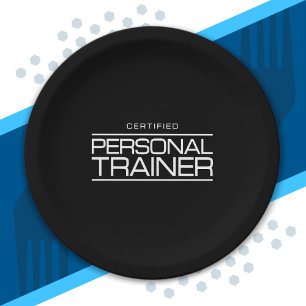 Certified Personal Trainer Health Fitness Coach Paper Plate