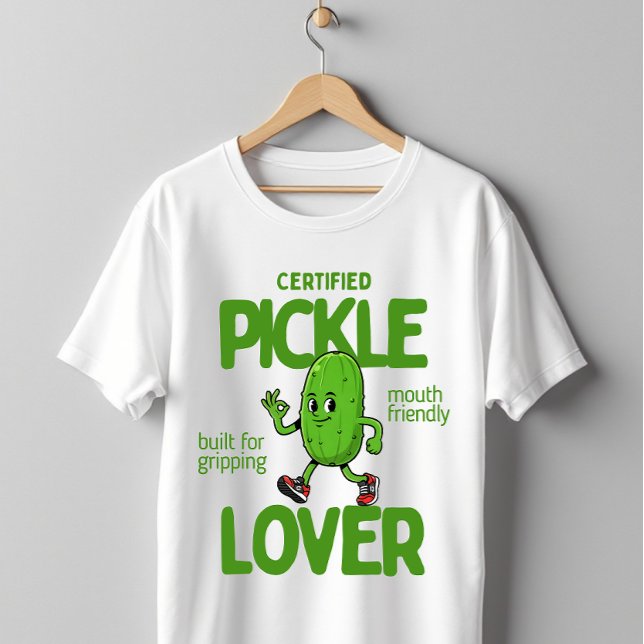 Certified Pickle Lover Cute Funny Dill Pickle T-Shirt (Creator Uploaded)