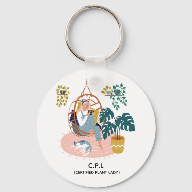Certified Plant Lady Key Ring (Front)