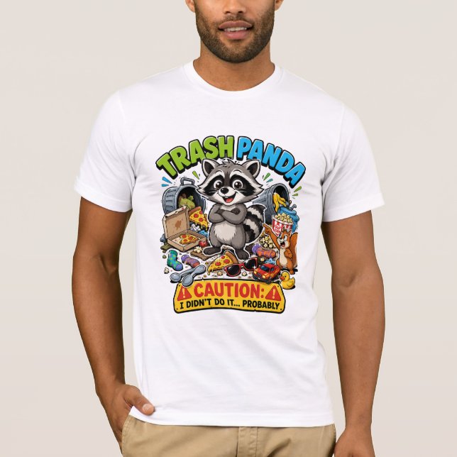 Certified Problem Creator Funny Racoon Vector  T-Shirt (Front)