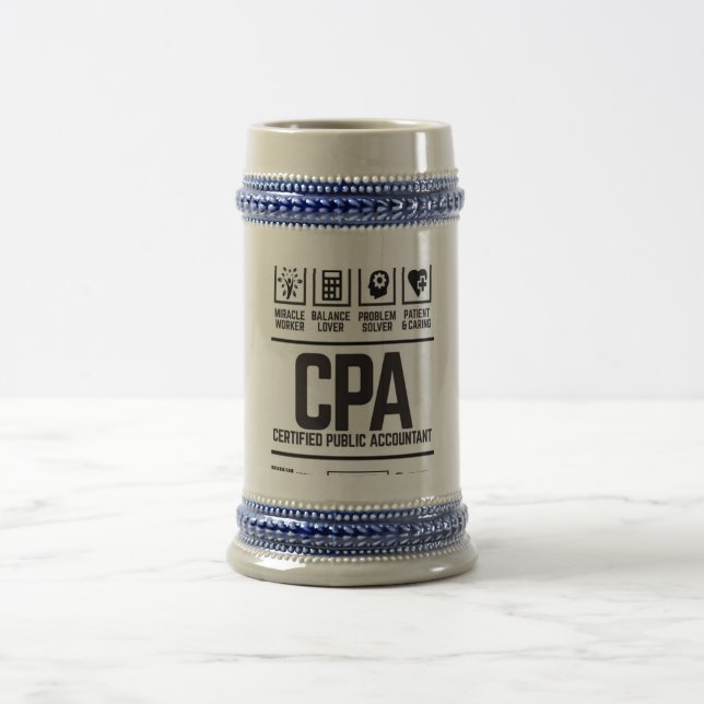 certified public accountant-CPA Beer Stein (Center)
