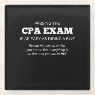 Certified Public Accountant CPA Exam Gift Glass Coaster