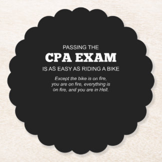 Certified Public Accountant CPA Exam Gift Paper Coaster