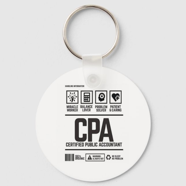 certified public accountant-CPA Key Ring (Front)