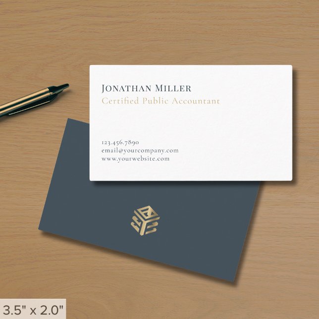 Certified Public Accountant Simple Professional Business Card (Creator Uploaded)
