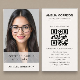 Certified Public Tax Accountant Preparer Photo Business Card