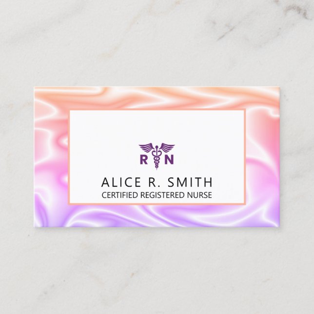 Certified Registered Nurse Practitioner  Classy Business Card (Front)