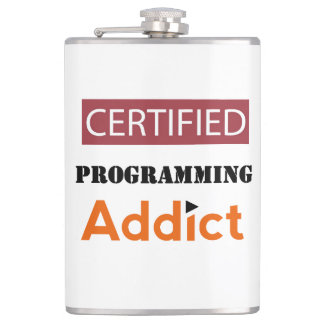 CERTIFIED ROGRAMMING ADDICT HIP FLASK