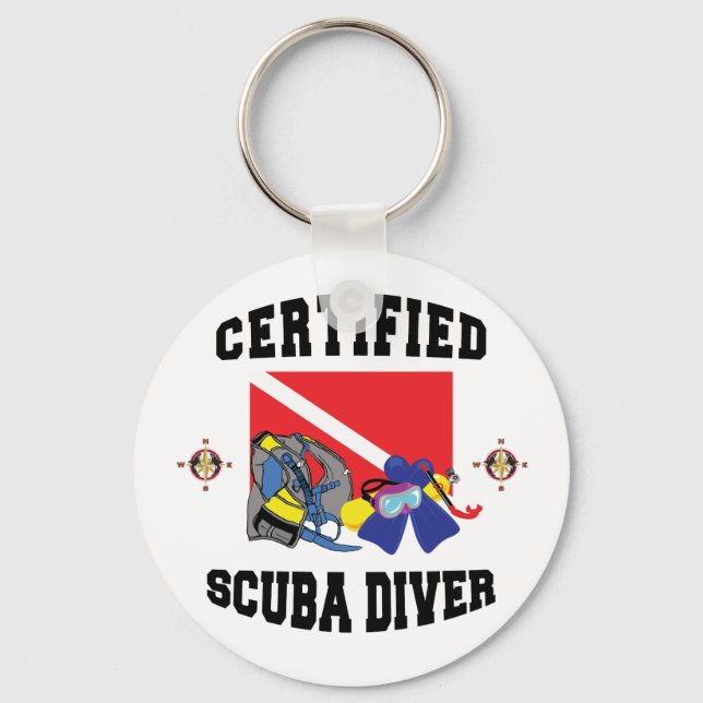 Certified SCUBA Diver Key Ring (Front)