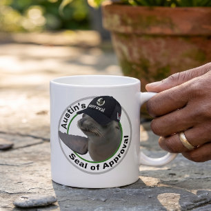 Certified Seal of Approval   Deadpan Custom Name Coffee Mug