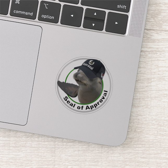 Certified Seal of Approval | Deadpan Vinyl Sticker (Detail)