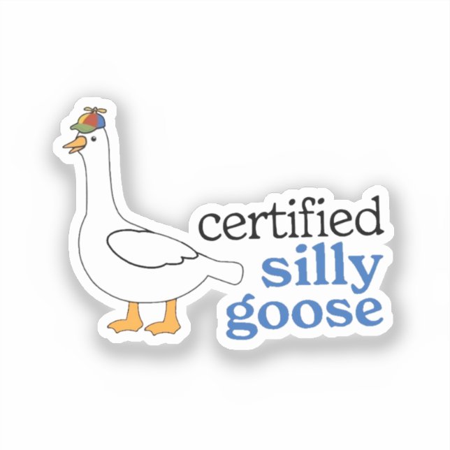 Certified Silly Goose With Adorable Propeller Hat (Front)