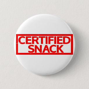 Certified Snack Stamp 6 Cm Round Badge