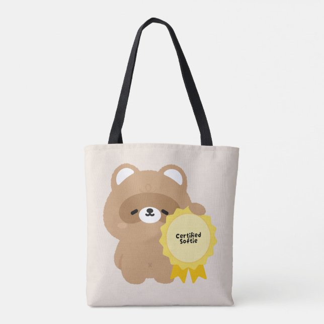 Certified Softie Beaver Tote Bag (Back)