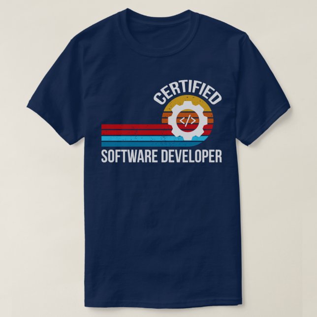 Certified software developer T-Shirt (Design Front)