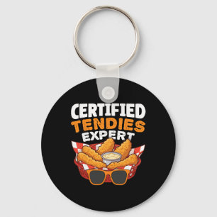 Certified Tendies Expert Funny Chicken Tenders Key Ring