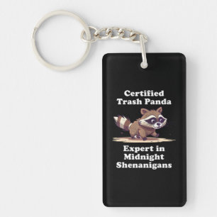Certified Trash Panda Funny Cute Kawaii Raccoon Key Ring