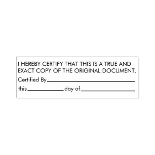 Certified True Copy Original Document Self-inking Stamp