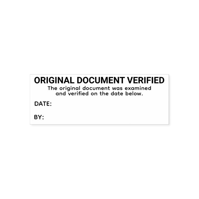Certified True Copy Original Examined Verified Self-inking Stamp (Design)