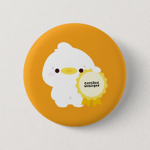 Certified Unhinged Duck 6 Cm Round Badge