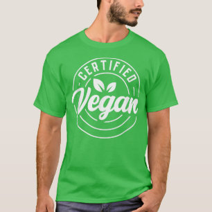 Certified Vegan Powered By Veggies Funny Vegetaria T-Shirt