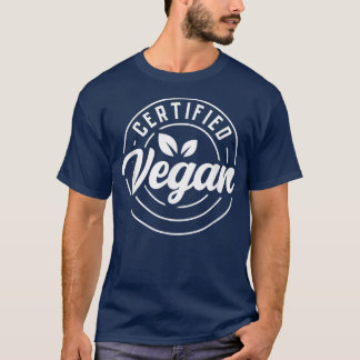 Certified Vegan Powered By Veggies Funny Vegetaria T-Shirt
