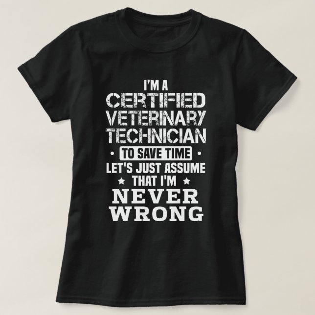 Certified Veterinary Technician T-Shirt (Design Front)