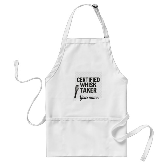 Certified Whisk Taker – Modern Personalised Kitche Standard Apron (Front)