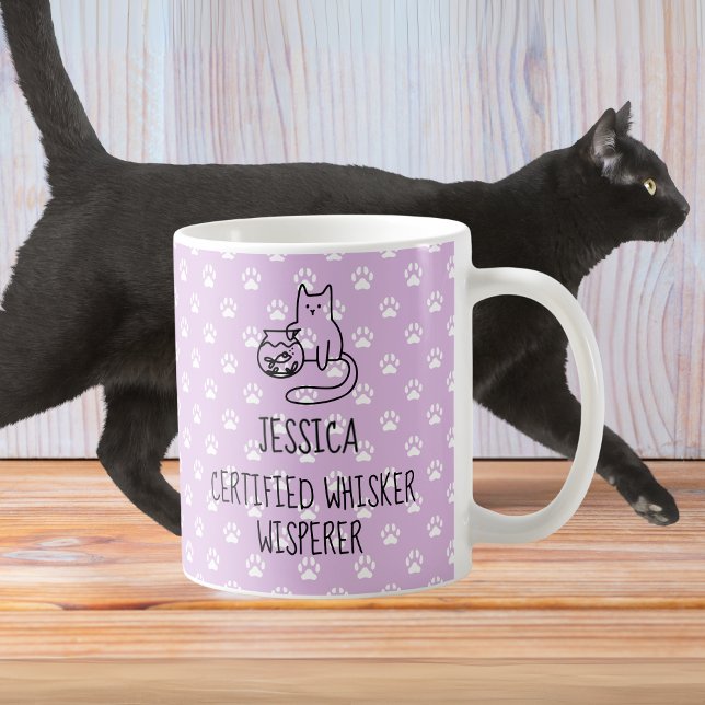 Certified Whisker Whisperer Personalised Cat Lover Coffee Mug (Certified Whisker Whisperer Personalized Cat Lover Coffee Mug)
