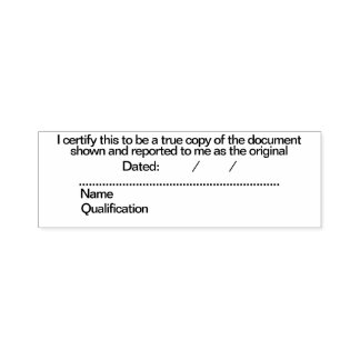 Certifying documents self-inking stamp