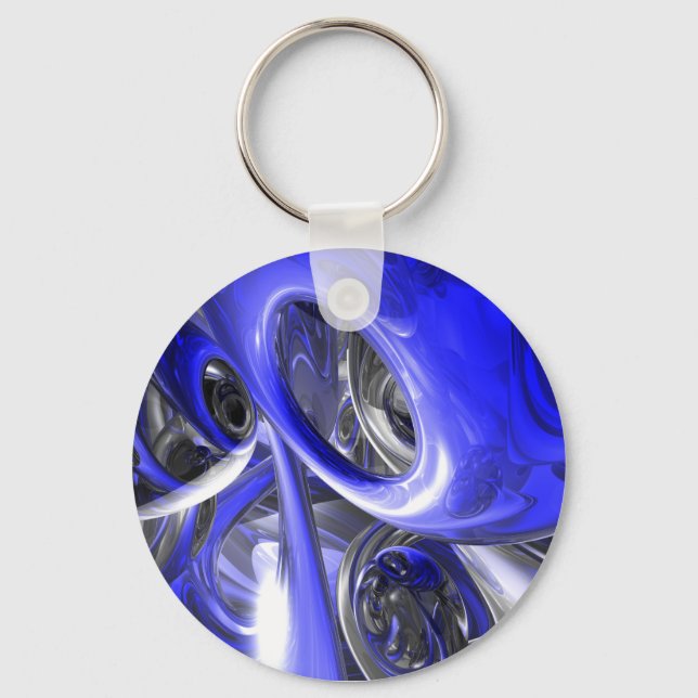 Cerulean Abstract Keychain (Front)