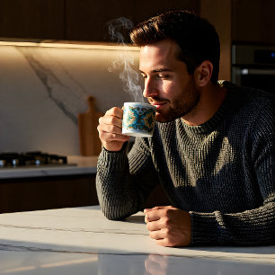 Cerulean Bloom Tapestry Espresso Cup