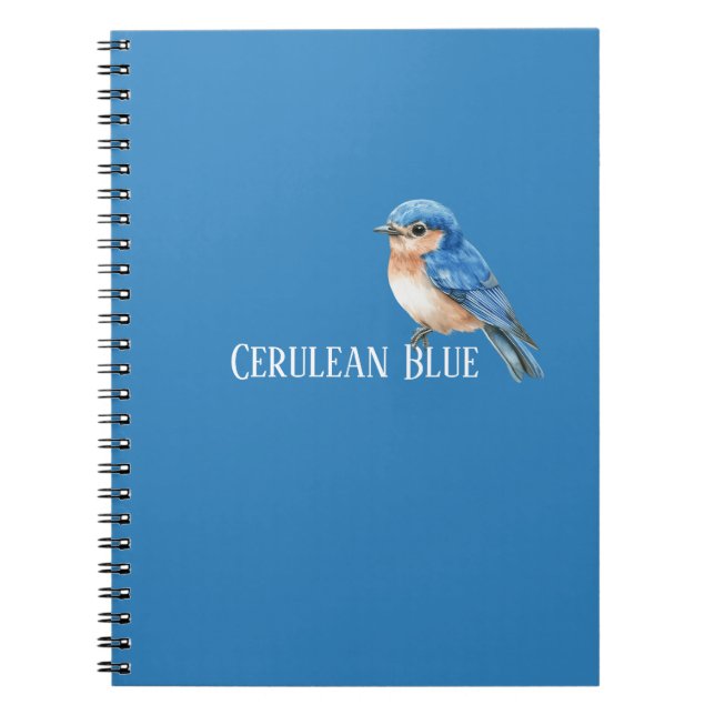 Cerulean Blue Bird Notebook (Front)