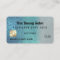 Cerulean Blue Glitter Credit Card Gift Certificate