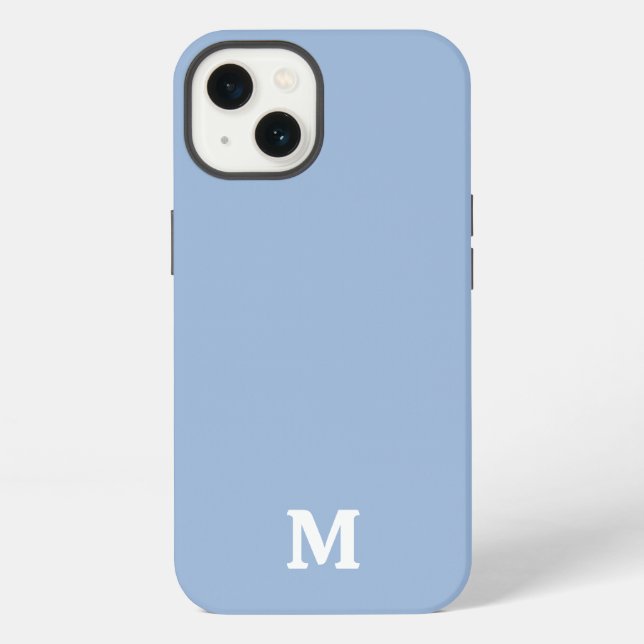 Cerulean blue Solid Colour iPhone Case (Back)
