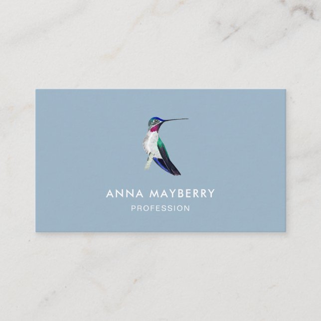 Cerulean Hummingbird Business Card (Front)