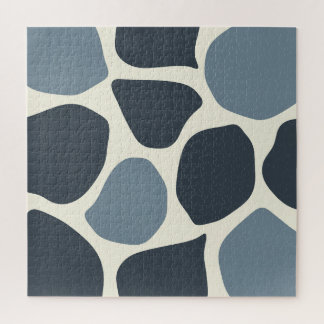 Cerulean Mist Drift | Modern Organic Jigsaw Puzzle