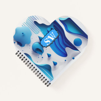 Cerulean Pulse Heart-Bound Personalized Journal